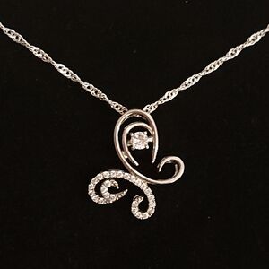 Sterling Silver And Sparkling Butterfly Necklace